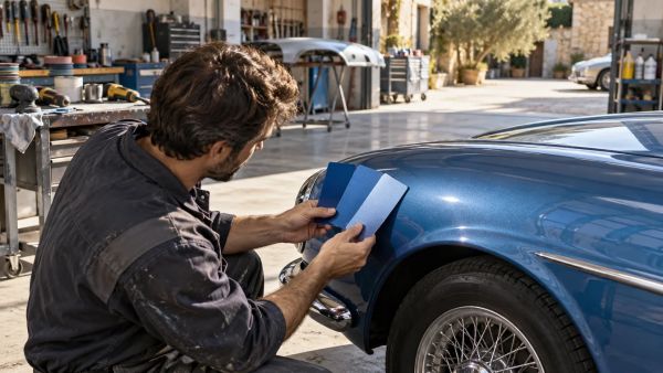 Les techniques d'un carrossier pour recréer la couleur d'origine en peinture automobile